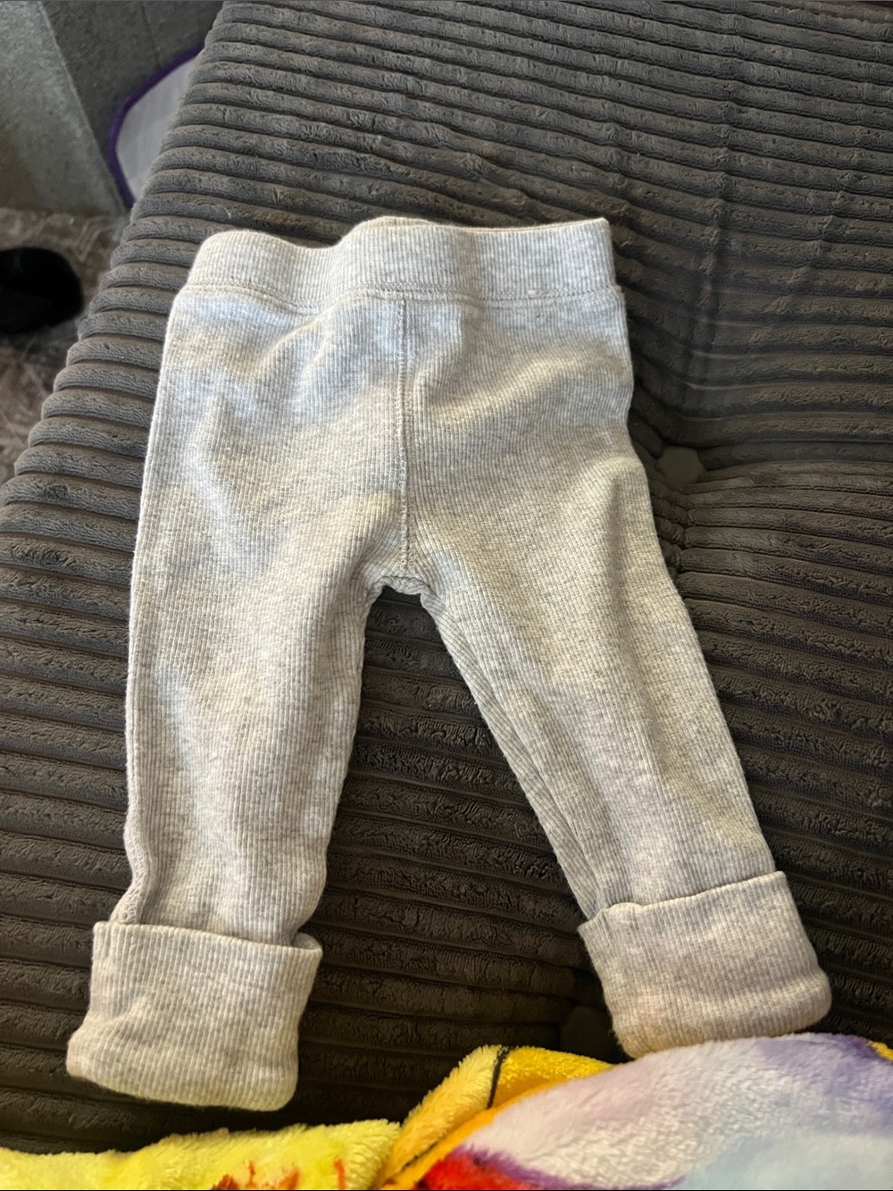 Cotton On Light Gray Ribbed Kids Joggers